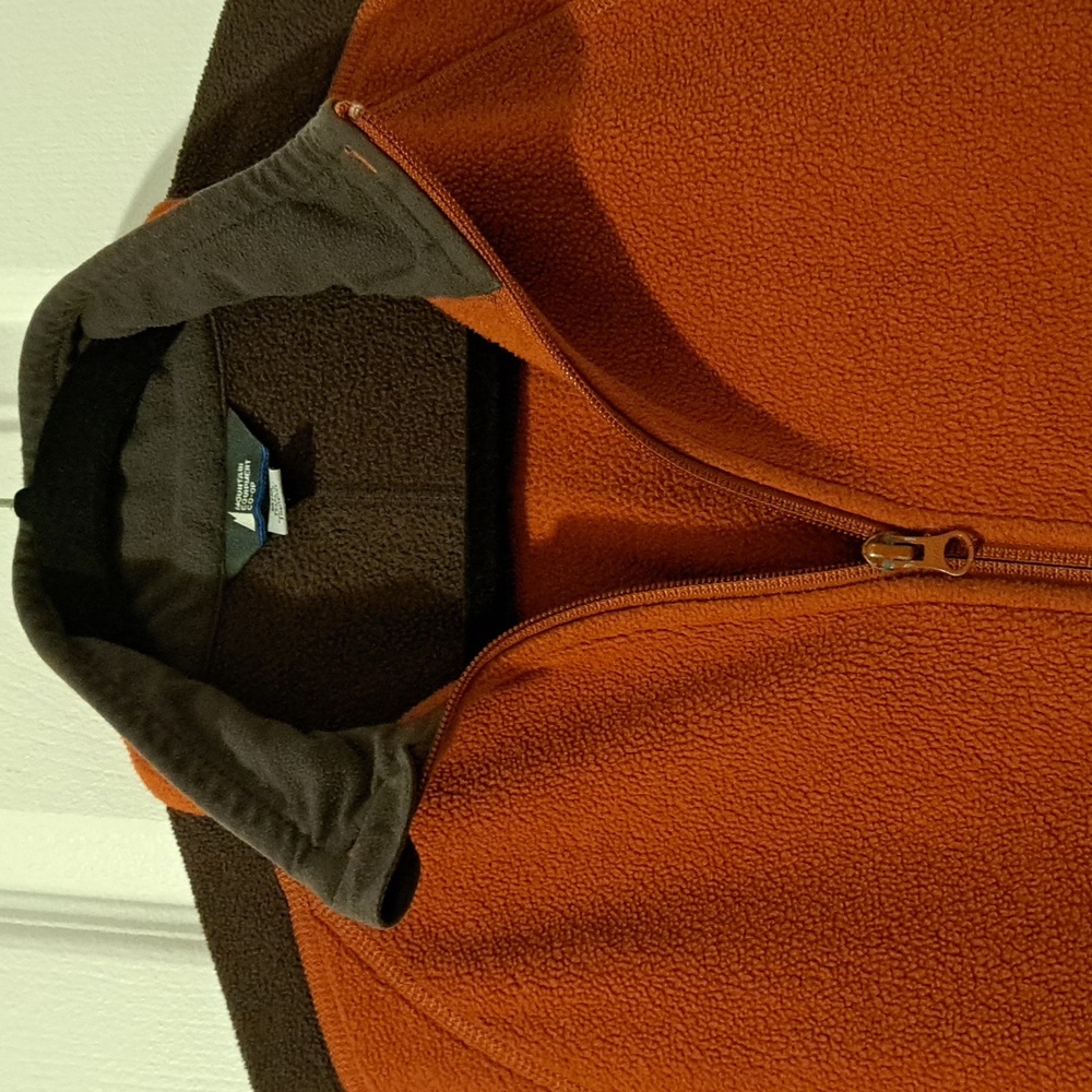 Mountain Equipment Co-op Brown Orange Men's Fleece Jacket Size M - Picture 5 of 6